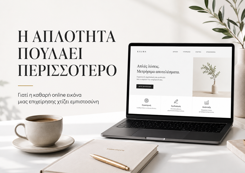 Γιατί η απλότητα στην online εικόνα μιας επιχείρησης πουλάει περισσότερο