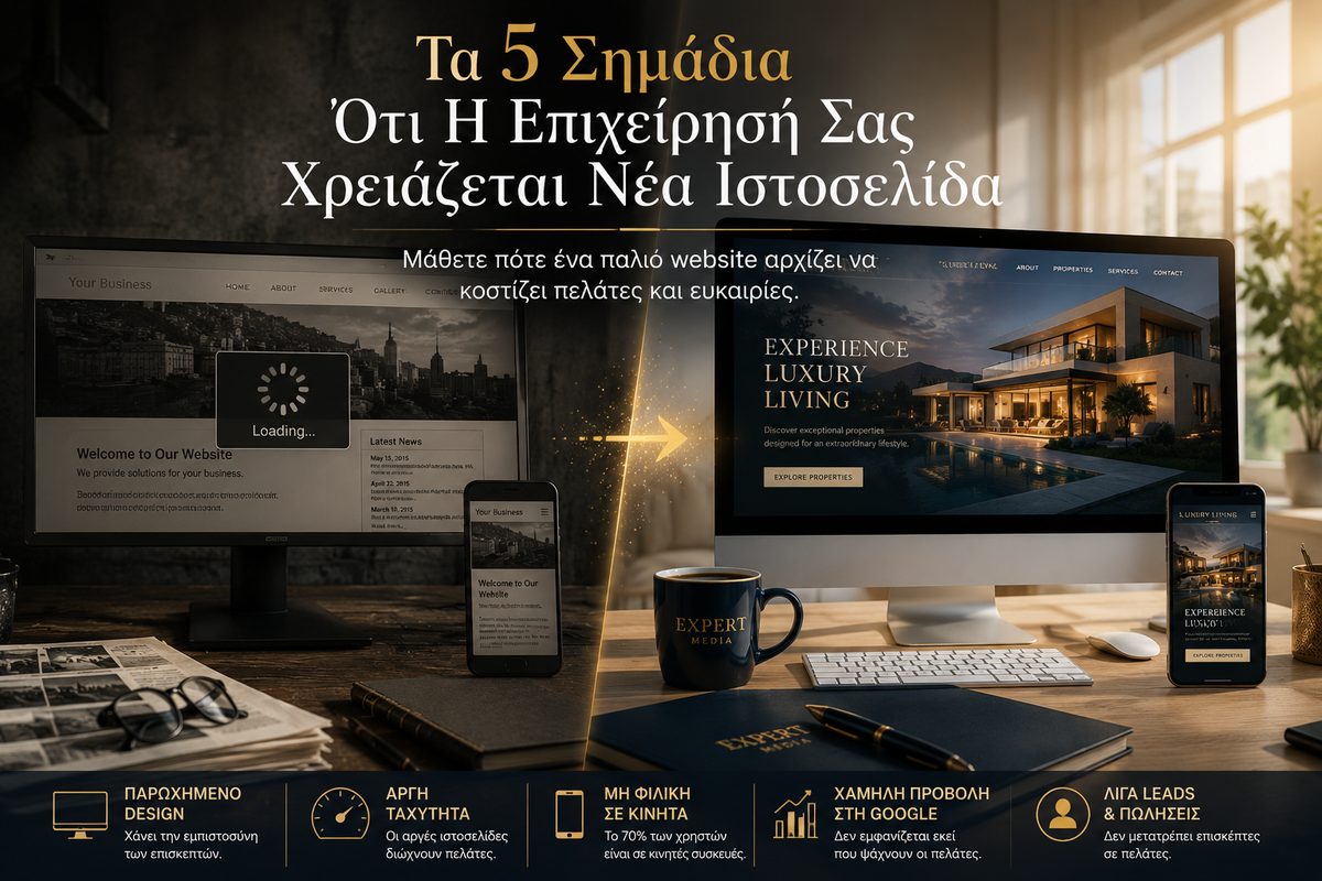 Τα 5 Σημάδια Ότι Η Επιχείρησή Σας Χρειάζεται Νέα Ιστοσελίδα