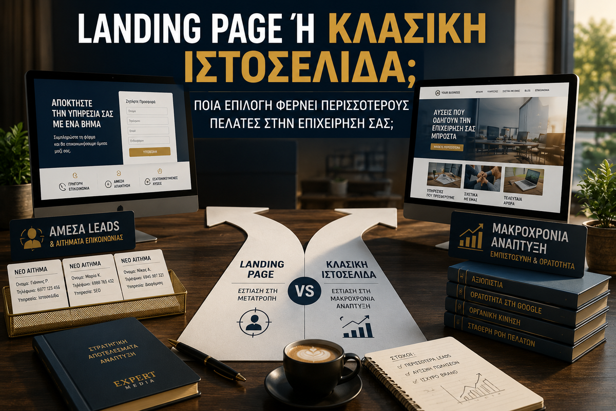 Landing Page Ή Κλασική Ιστοσελίδα; Τι Συμφέρει Περισσότερο;