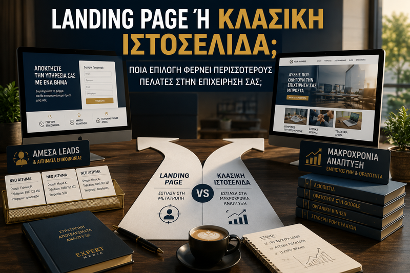 Landing Page Ή Κλασική Ιστοσελίδα; Τι Συμφέρει Περισσότερο;