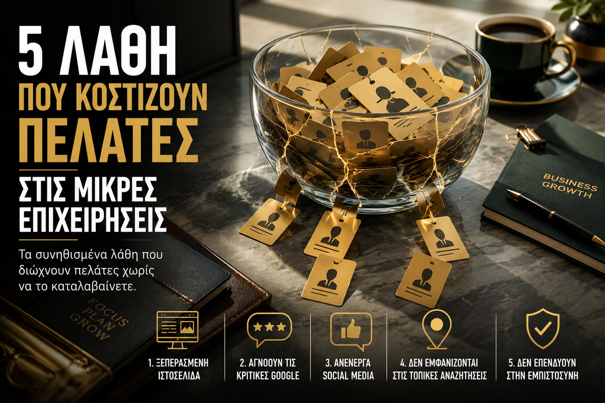 5 Λάθη Που Κοστίζουν Πελάτες Στις Μικρές Επιχειρήσεις